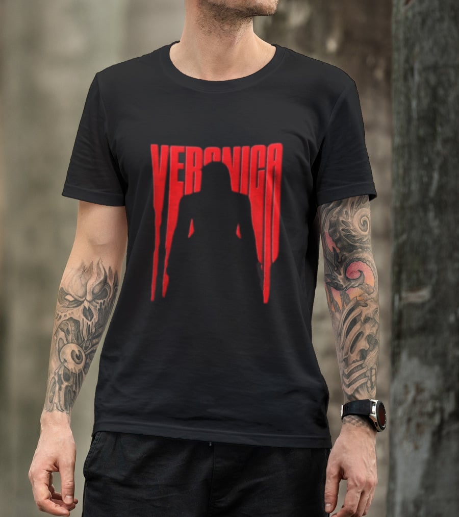 Veronica Red Dripping Font T-Shirt
