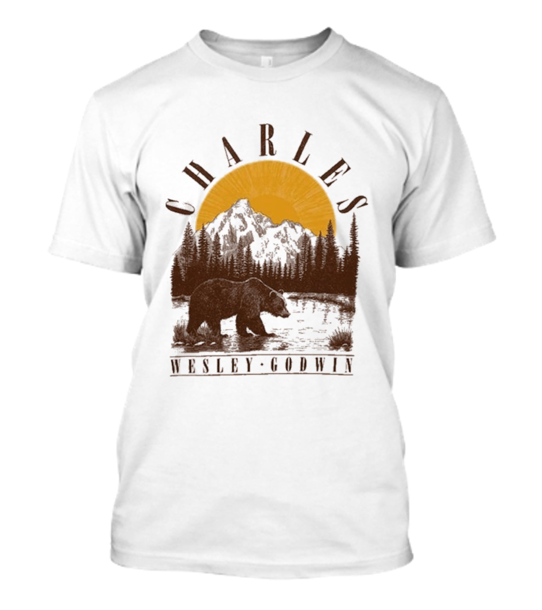 Charles Wesley Godwin Bear Mountain Sunset Forest T-Shirt