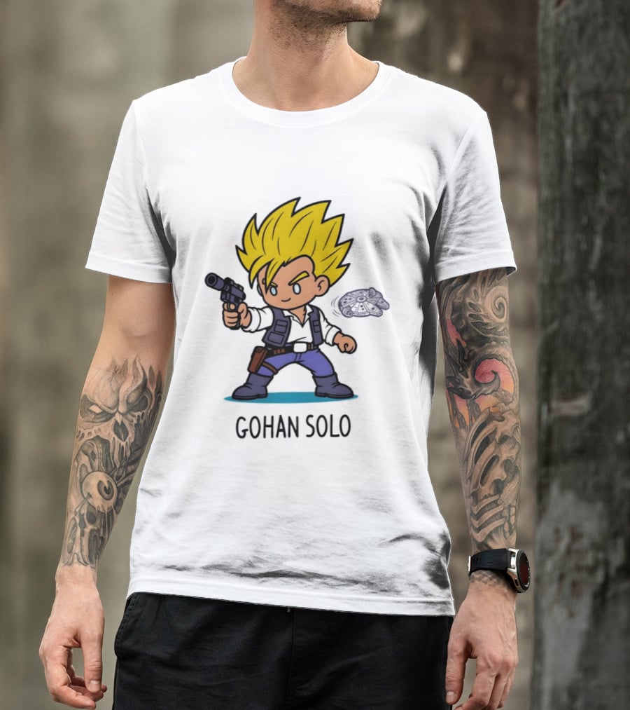 Gohan Solo Star Wars Dragon Ball Z Mashup Super Saiyan T-Shirt