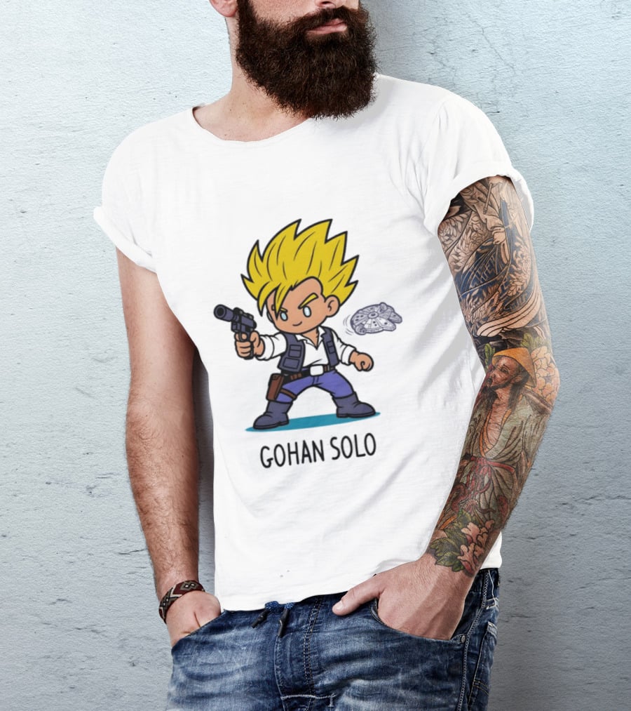 Gohan Solo Star Wars Dragon Ball Z Mashup Super Saiyan T-Shirt