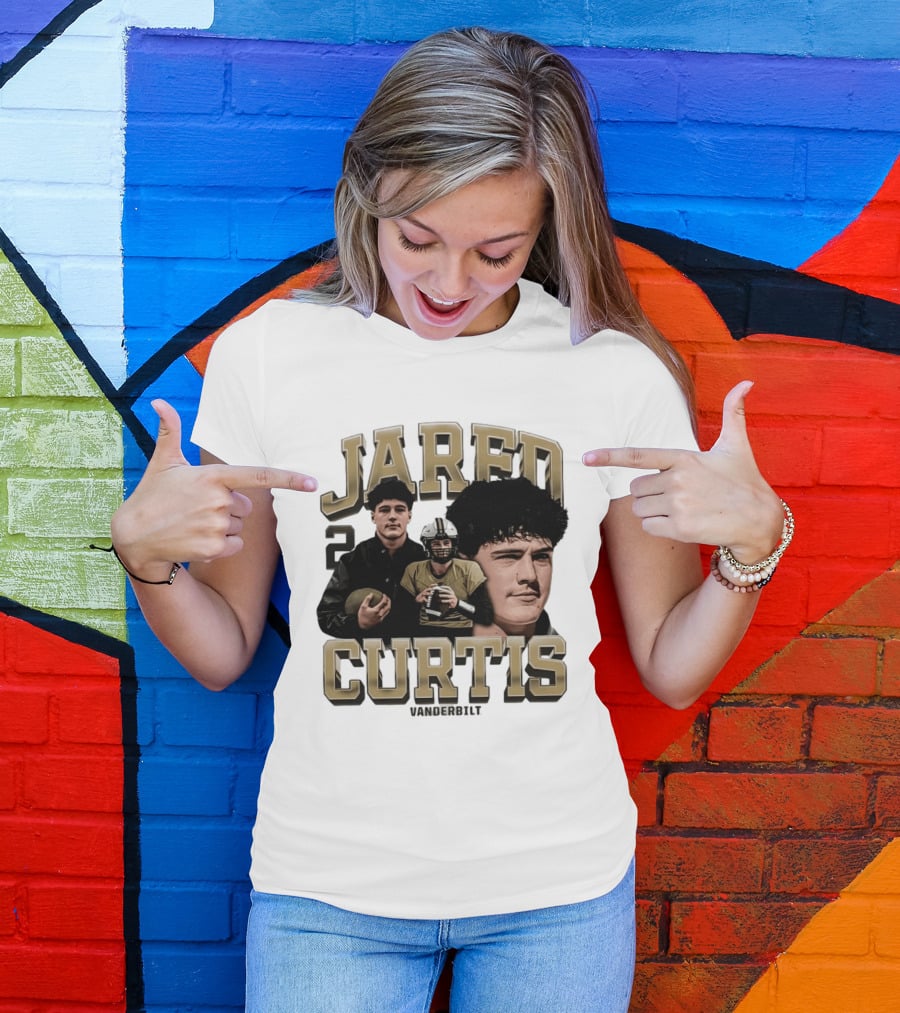 Vanderbilt Jared Curtis Football No 2 Commodores Collage T-Shirt