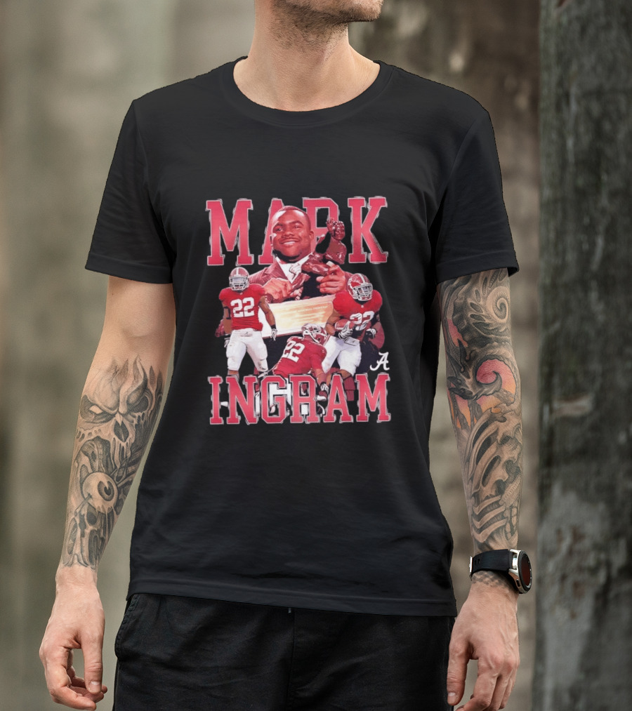 Mark Ingram Alabama Crimson Tide NCAA Football Collage 22 T-Shirt