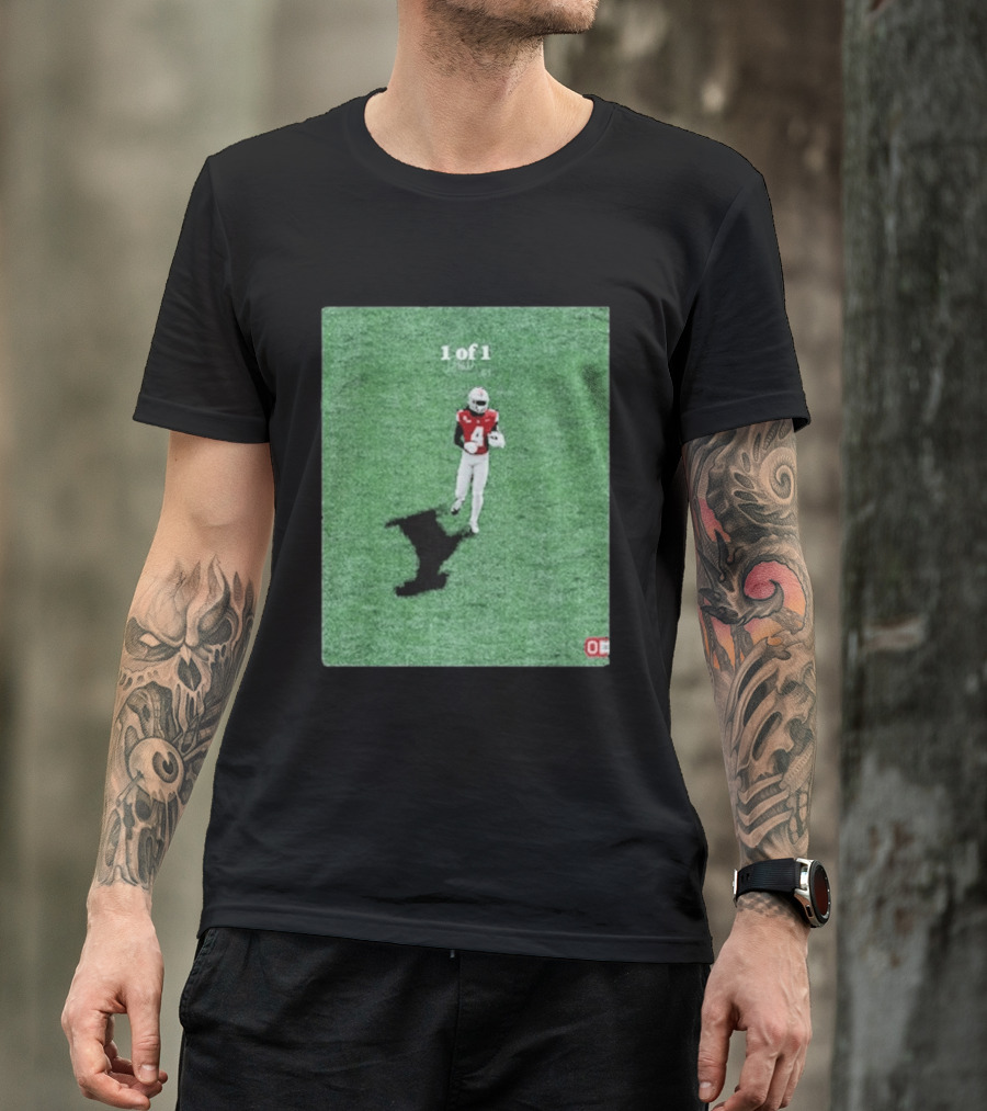 1 Of 1 Jeremiah Smith Ohio State Buckeyes Goat Shadow Football T-Shirt