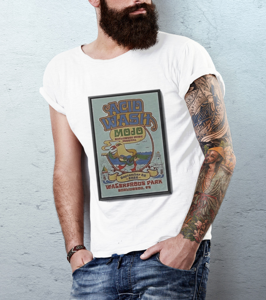 Acid Wash Mojo Burlington Music Festival September 26 2026 Waterfront Park Burlington Vermont T-Shirt