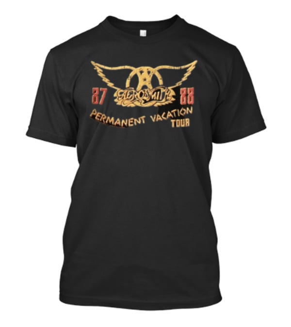 Aerosmith Winged Logo Permanent Vacation Tour 87 88 T-Shirt