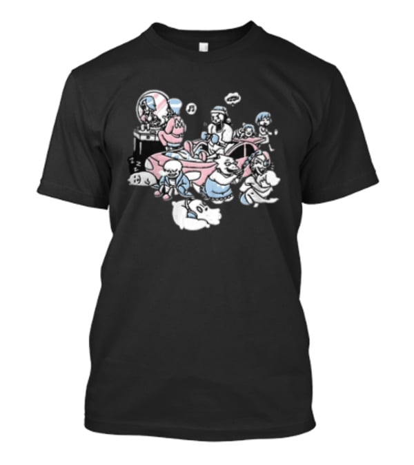 Anime Characters Makeup And Car Party Fun With Music And Relaxation T-Shirt