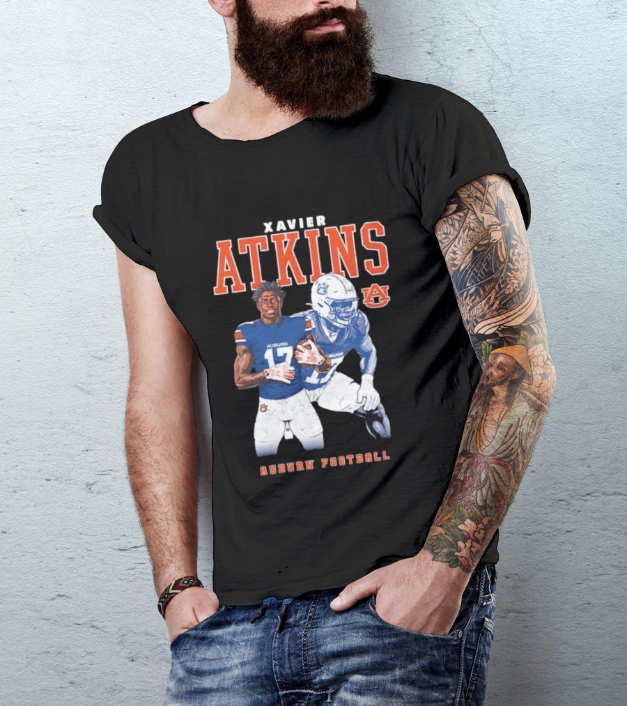 Xavier Atkins Auburn Tigers 17 Football Auburn University T-Shirt