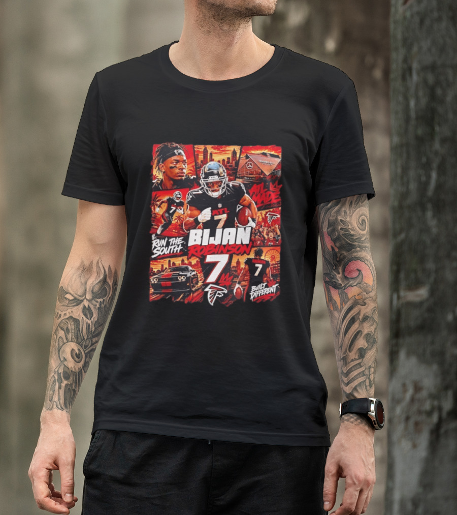 ATL Made Bijan Robinson 7 Run The South Built Different T-Shirt