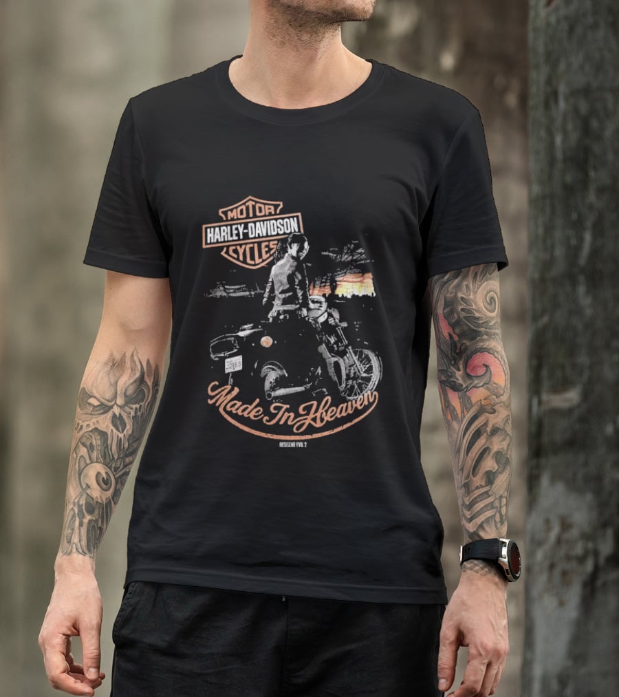 Harley Davidson Motor Cycles Made In Heaven Retro Style Biker Adventure T-Shirt