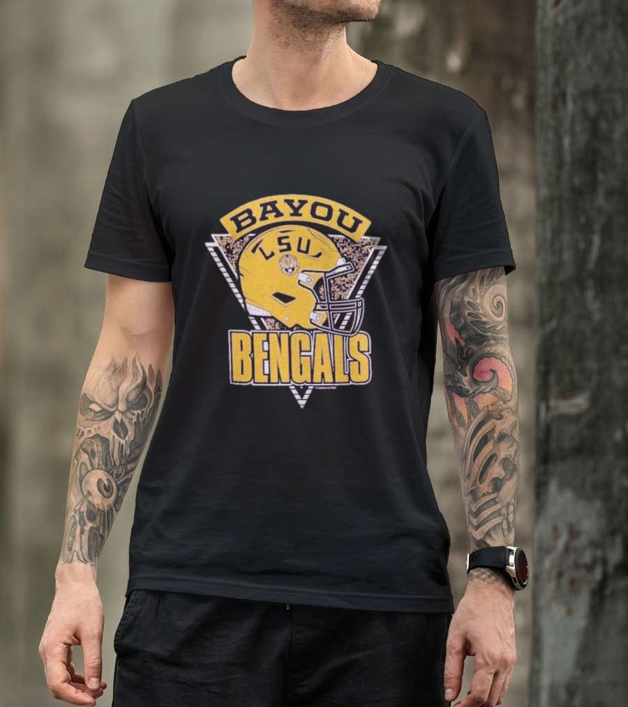 LSU Tigers Bayou Bengals Helmet Football T-Shirt