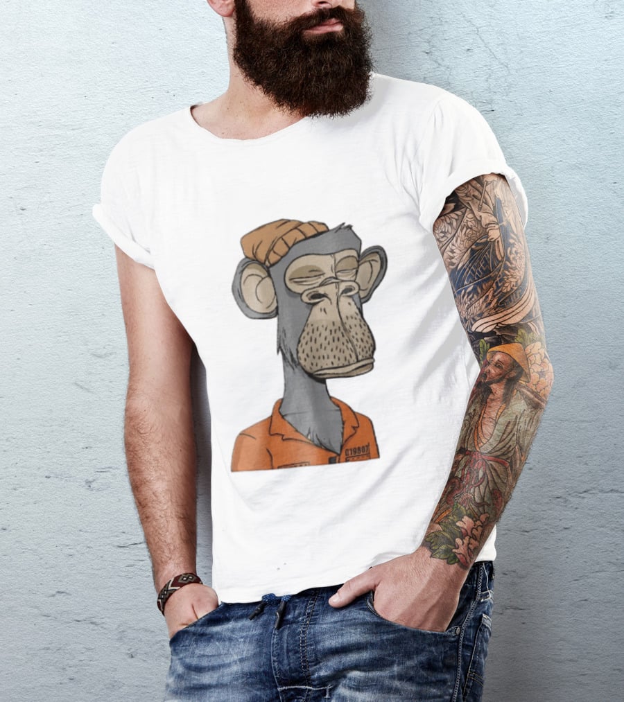 Bored Ape Yacht Club Astronaut Inmate Orange Jumpsuit T-Shirt