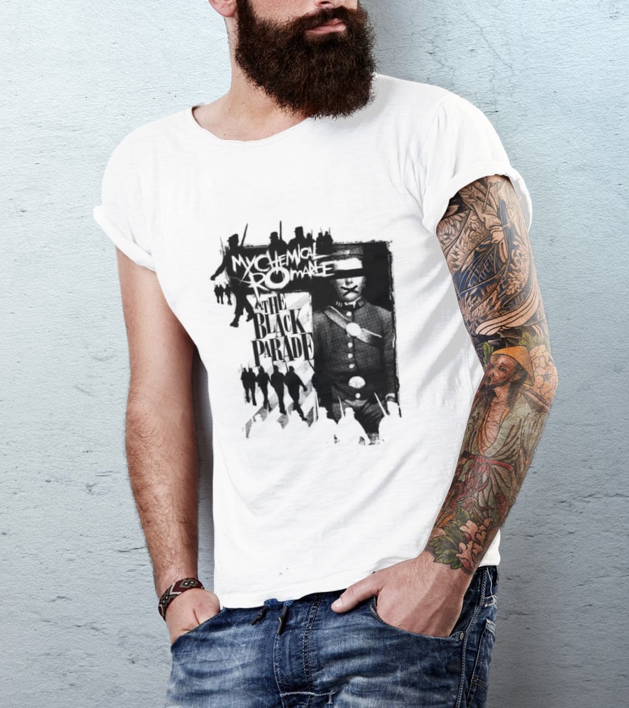 My Chemical Romance Warpath Distressed Band Names T-Shirt