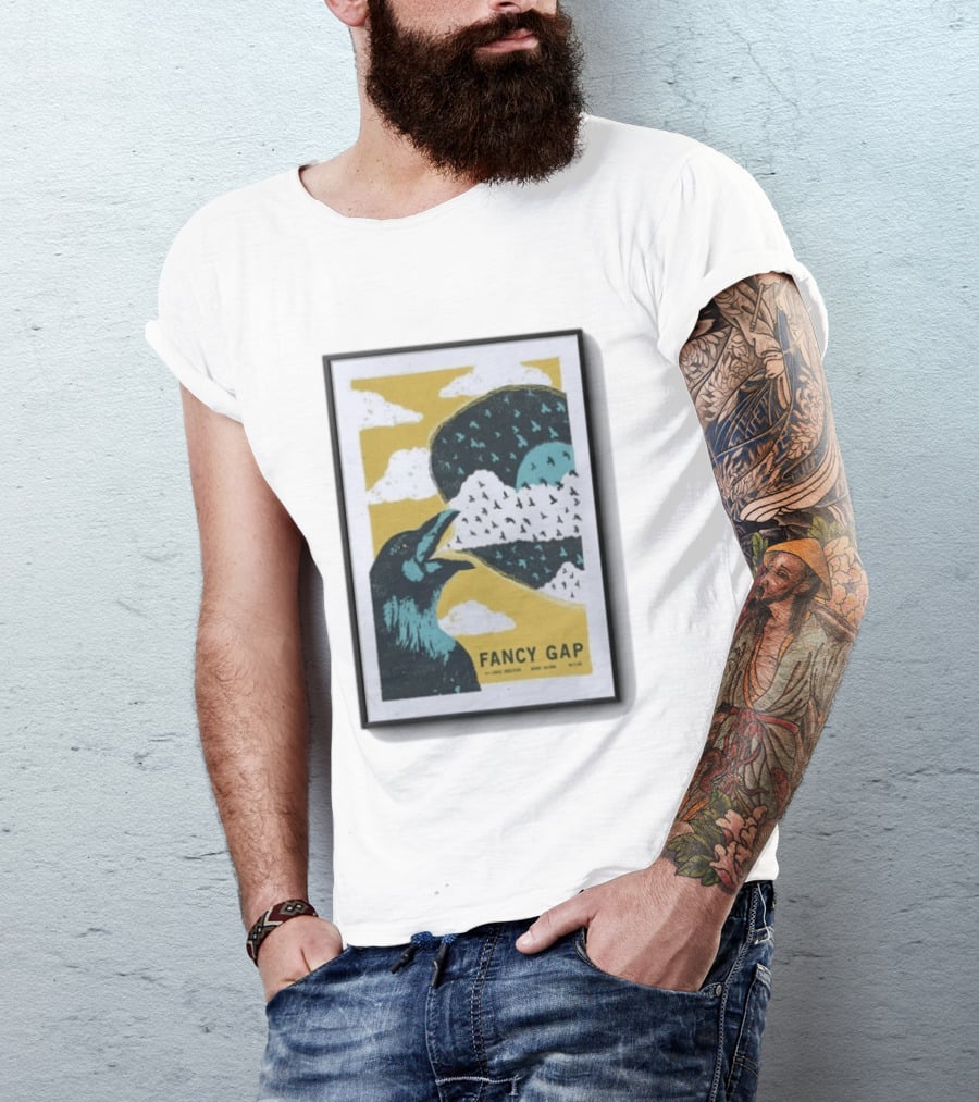 Fancy Gap Oct 2 2026 Boone Saloon Vintage Crow And Cloud Print T-Shirt