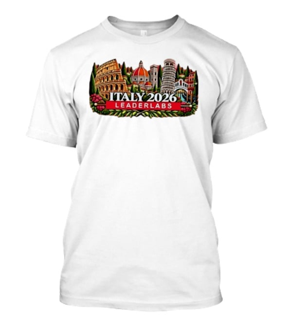 Italy 2026 Leaderlabs Colosseum Florence Pisa Venice Landmarks T-Shirt