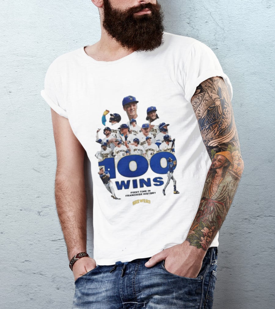 Milwaukee Brewers 100 Wins First Time In Franchise History T-Shirt