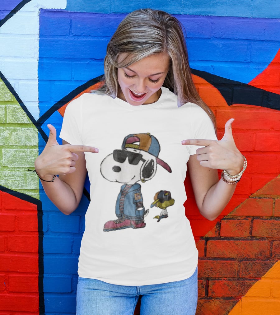 Snoopy Woodstock Cool Sunglasses Cap Jacket T-Shirt