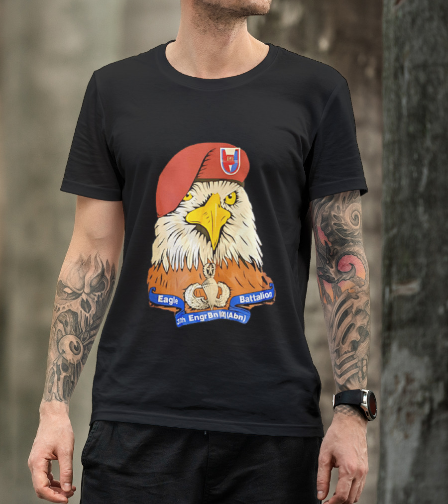 Eagle Battalion 37th Engr Bn Abn Airborne Insignia T-Shirt