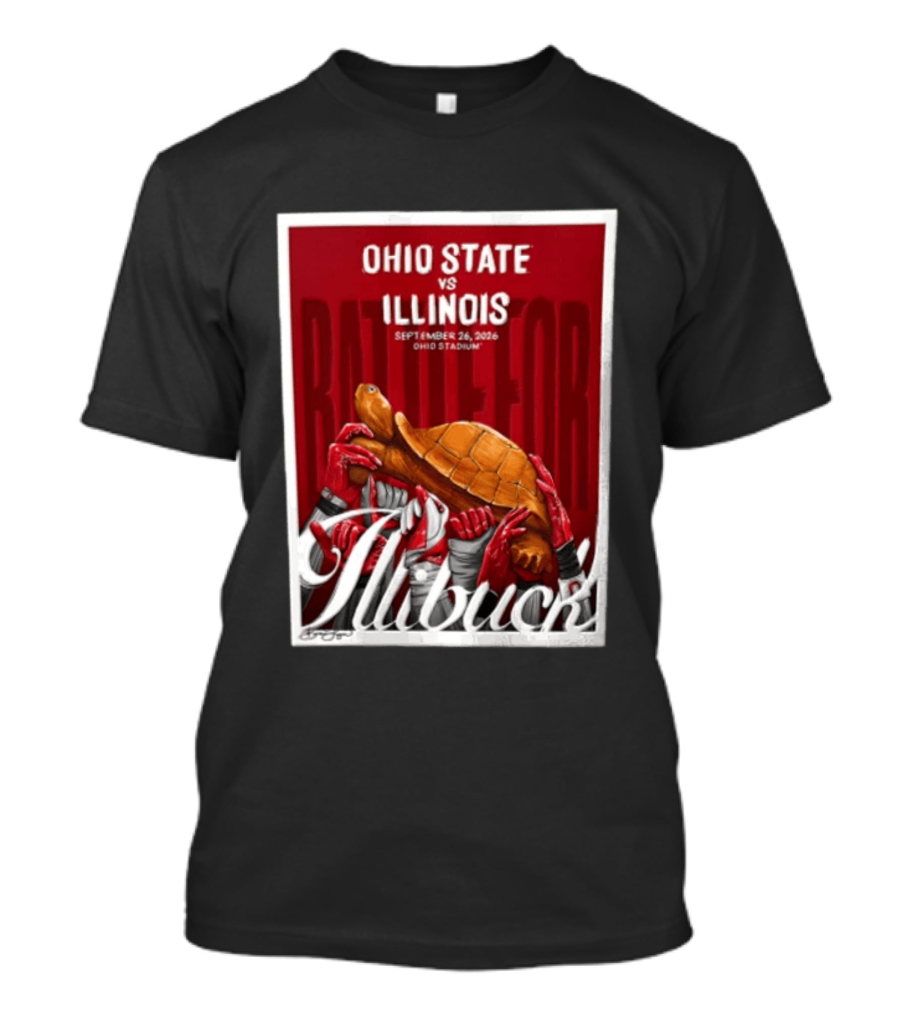 Ohio State Vs Illinois September 2026 Battle For Illibuck Ohio Stadium T-Shirt