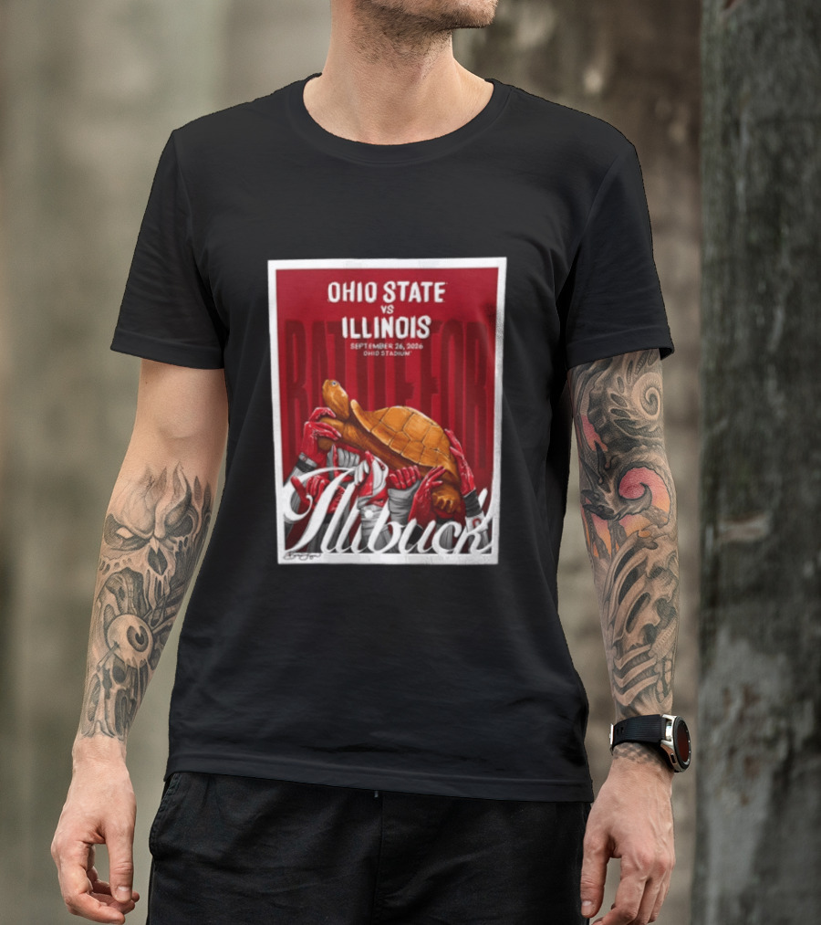 Ohio State Vs Illinois September 2026 Battle For Illibuck Ohio Stadium T-Shirt