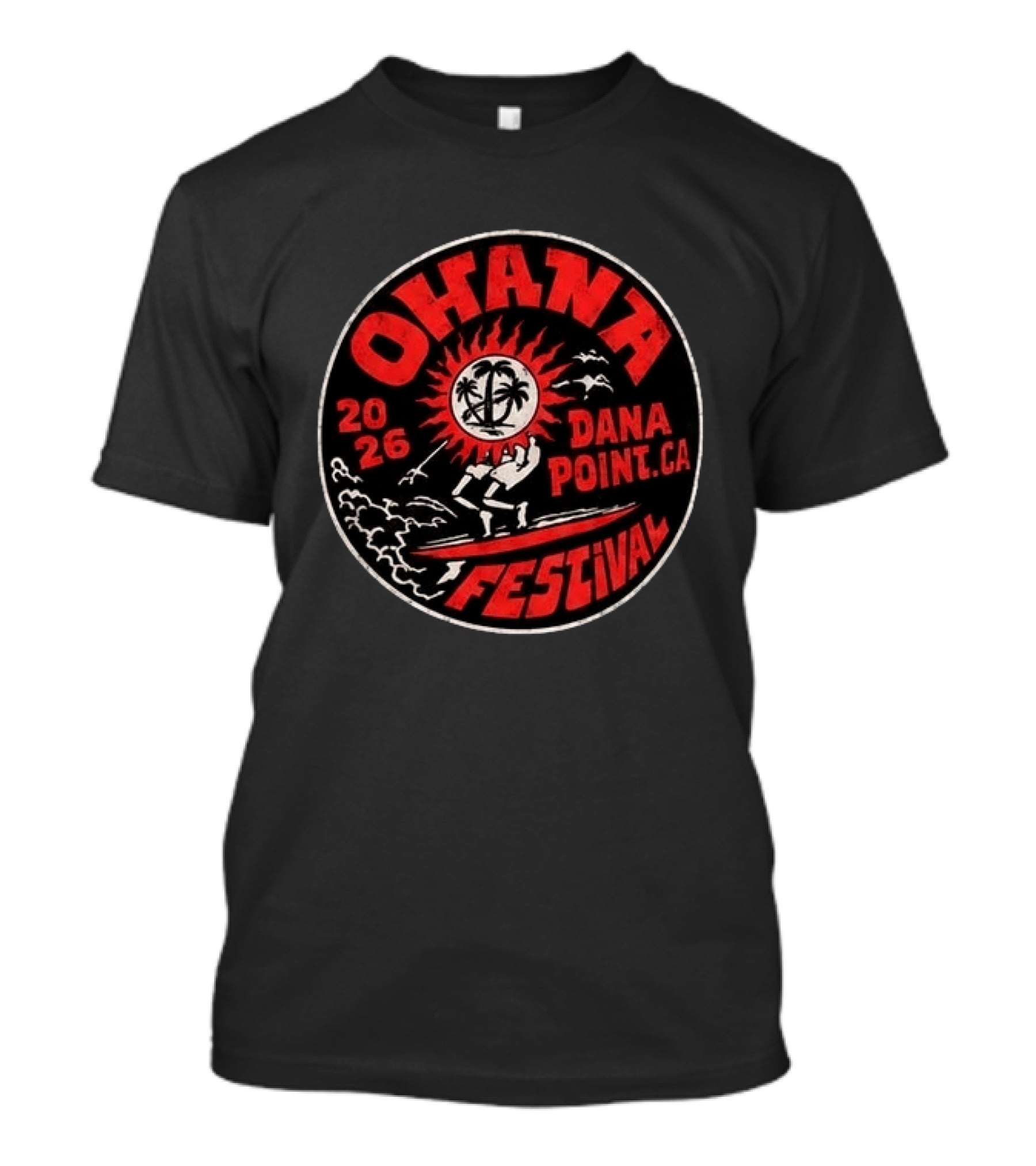 Ohana Festival 2026 Dana Point California Sunny Surfer T-Shirt