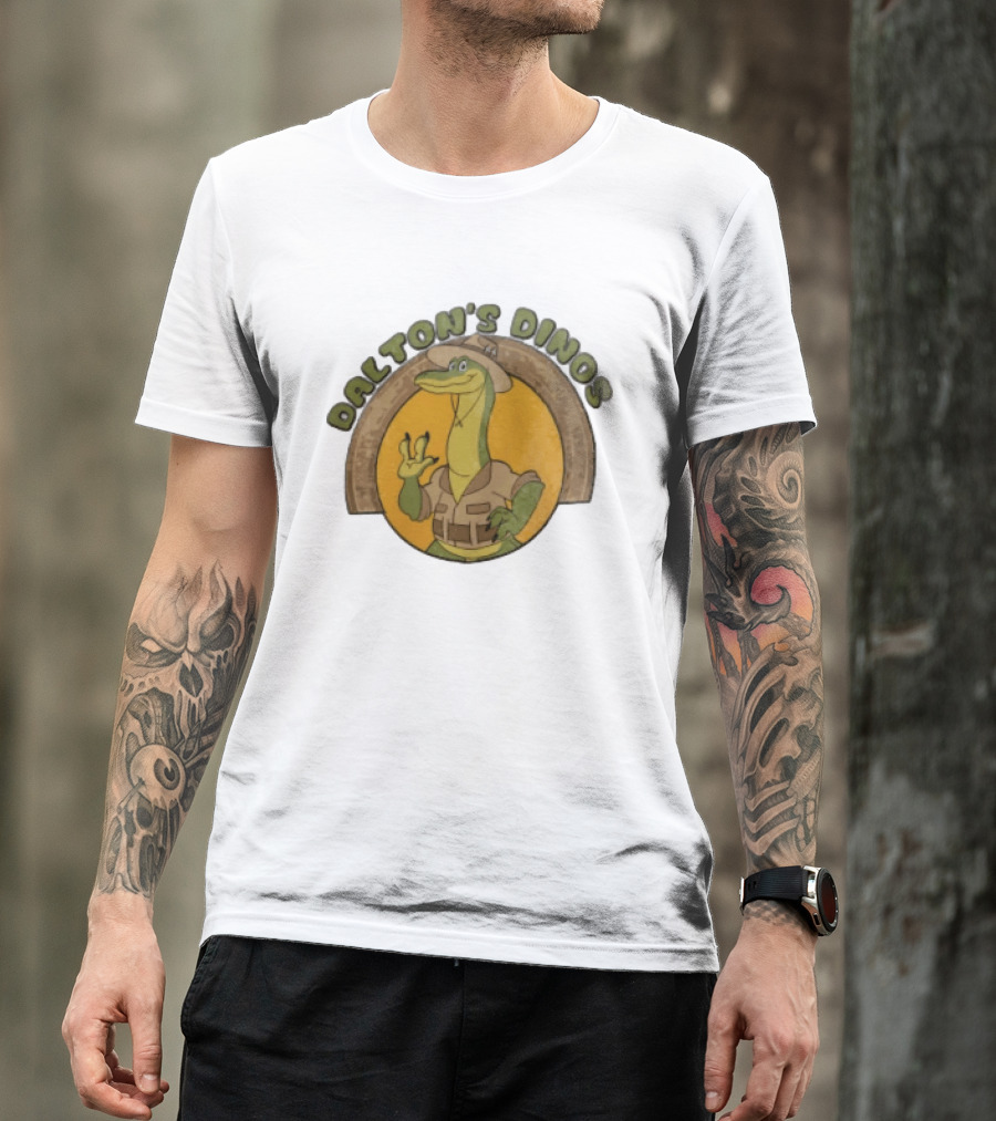Dalton's Dino's Cartoon Dinosaur Safari Adventure Outfit T-Shirt