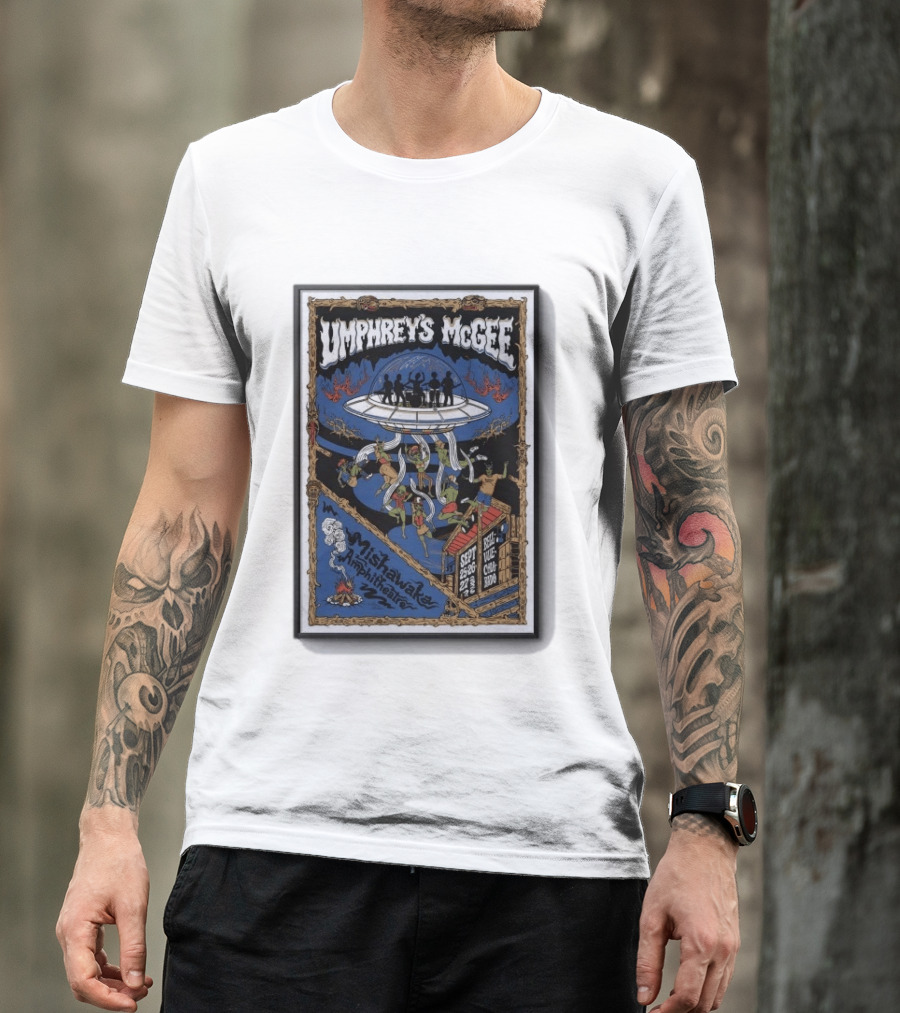 Umphrey's McGee Mishawaka Amphitheatre September 26 28 2026 Alien T-Shirt