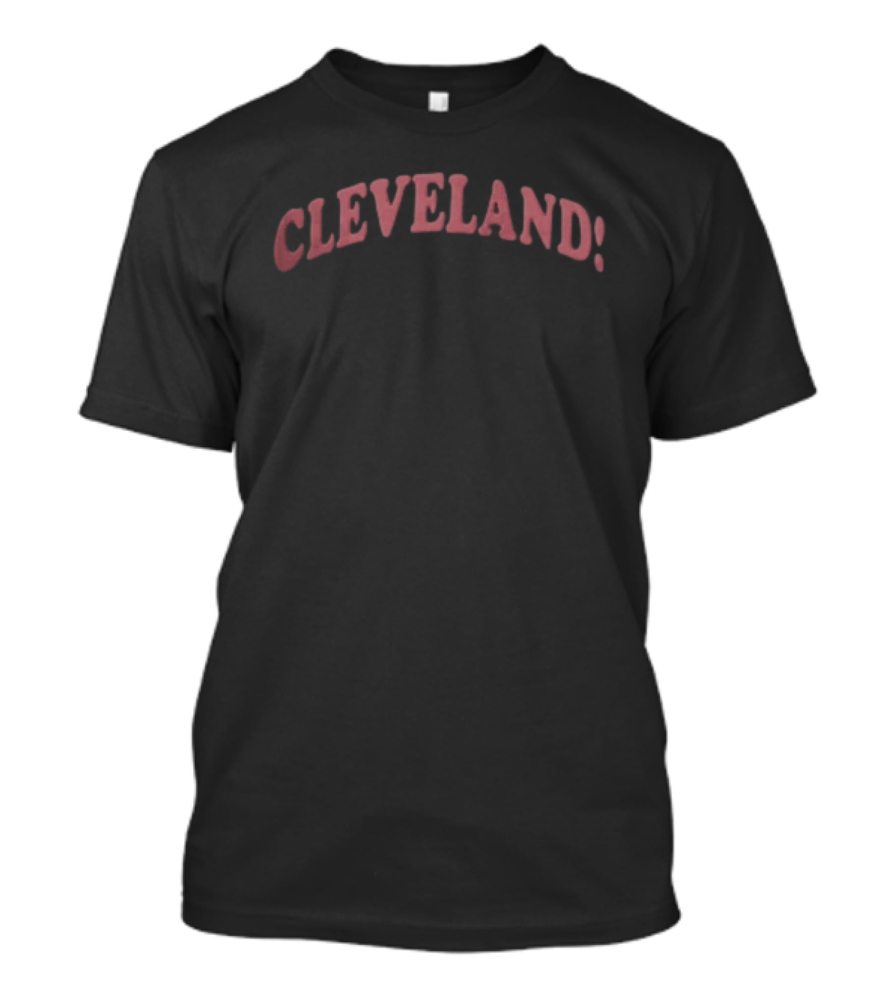 Cleveland Arched Text Orange T-Shirt