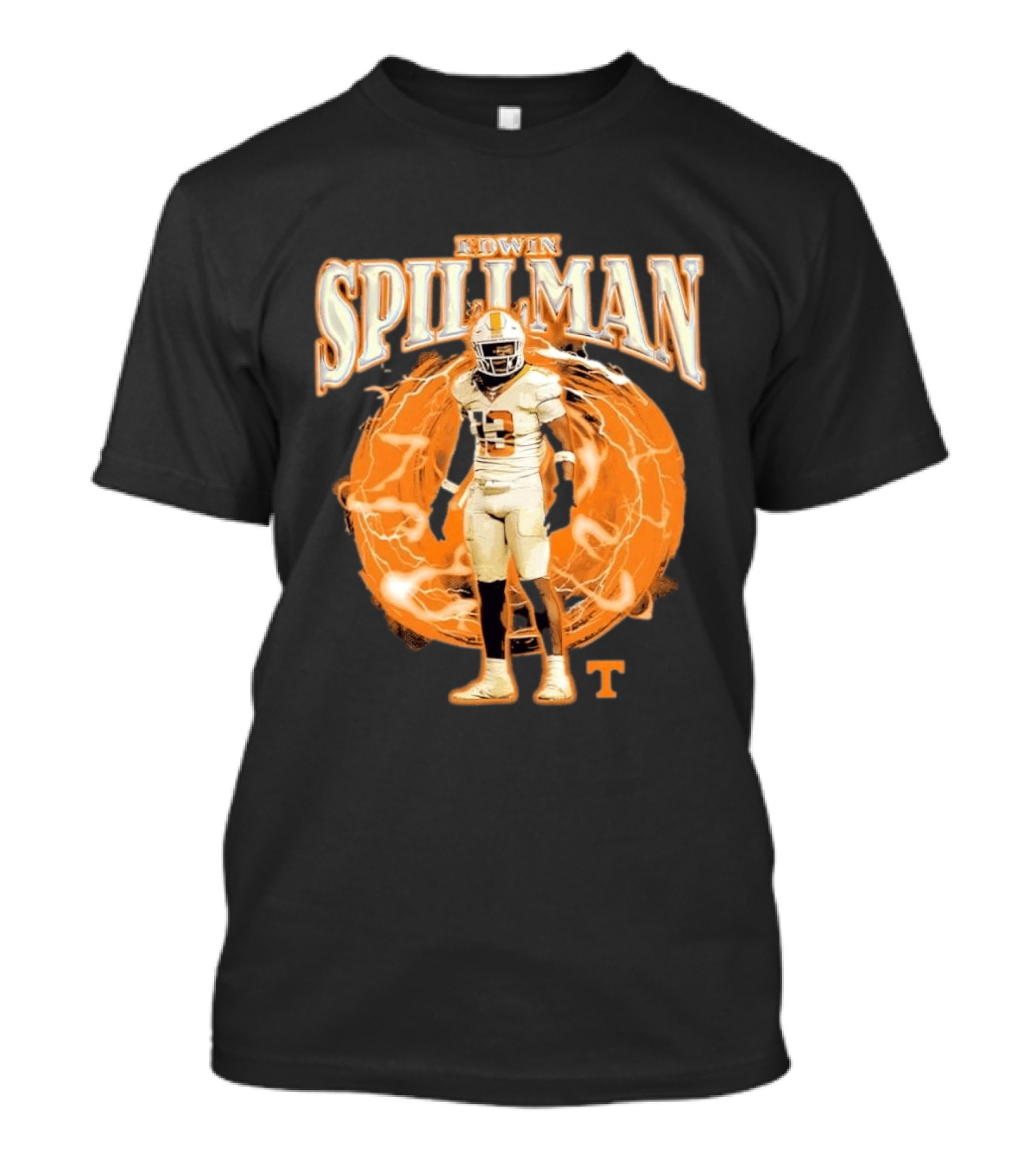 Tennessee Volunteers Edwin Spillman No 13 Football Collage T-Shirt