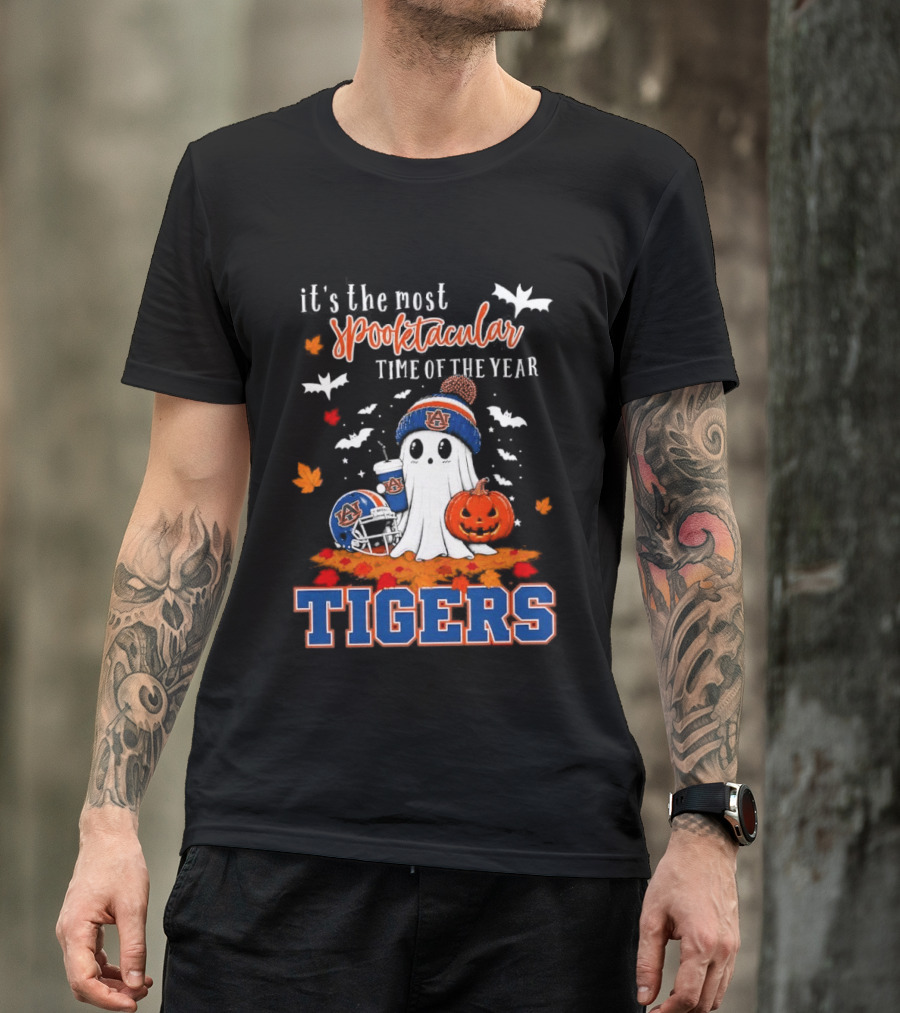 It's The Most Spooktacular Time Of The Year Tigers Halloween Ghost Pumpkins T-Shirt