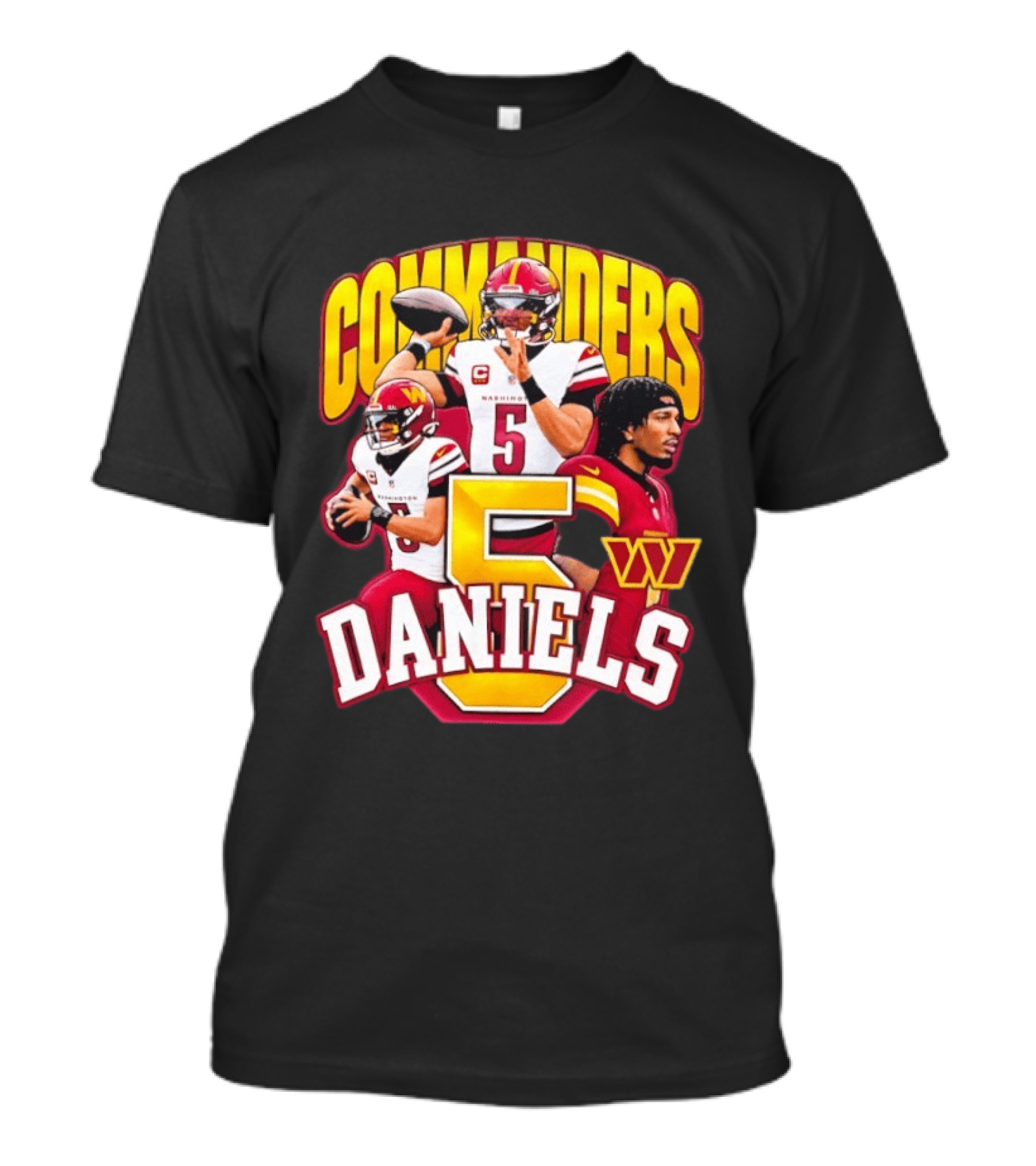 Commanders Jayden Daniels 5 Washington Football T-Shirt