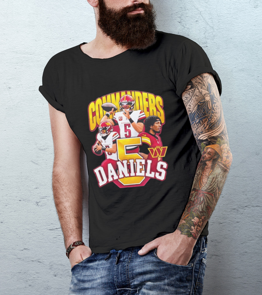 Commanders Jayden Daniels 5 Washington Football T-Shirt
