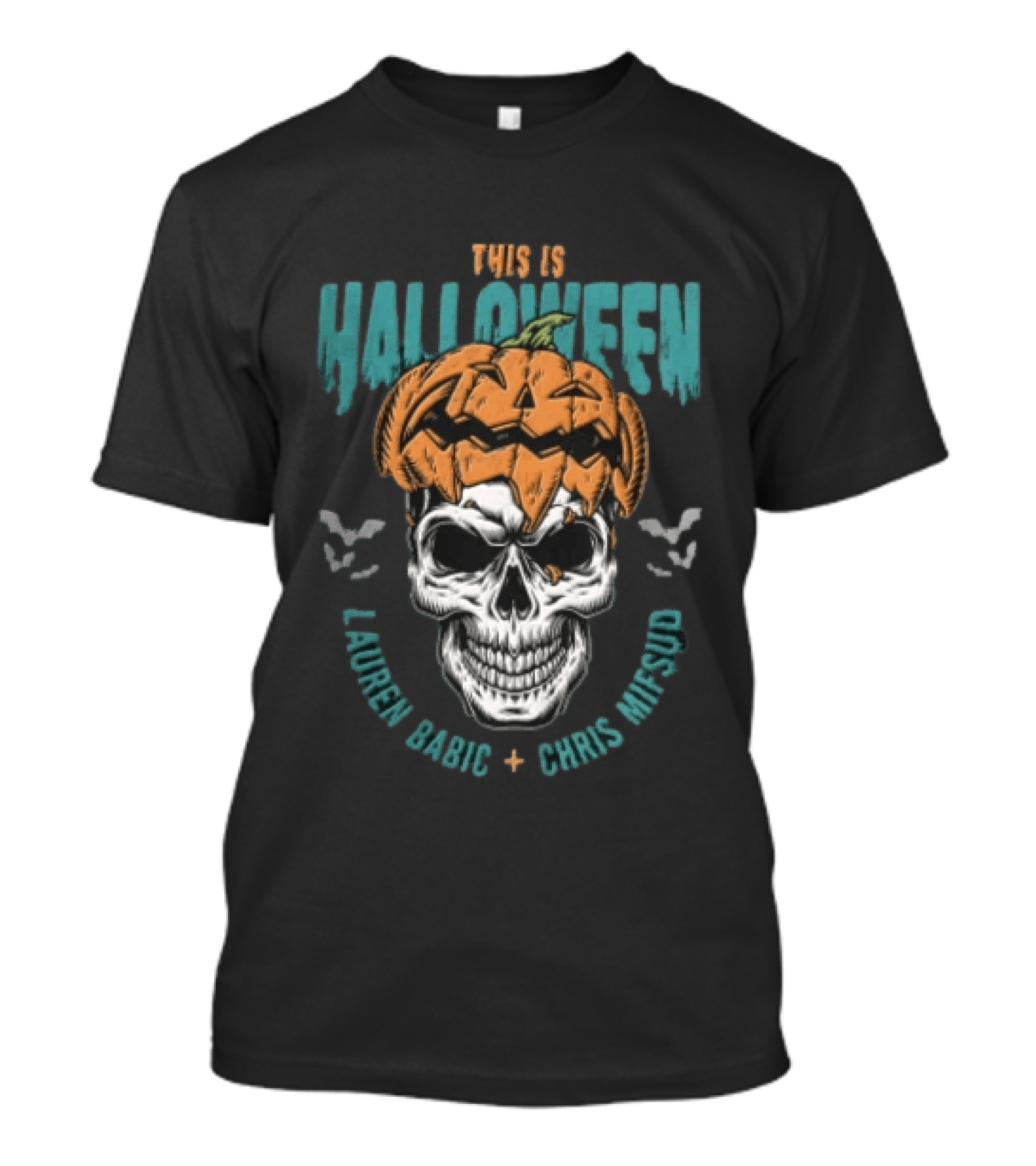 Lauren Babic Chris Mifsud This Is Halloween Pumpkin Skull T-Shirt