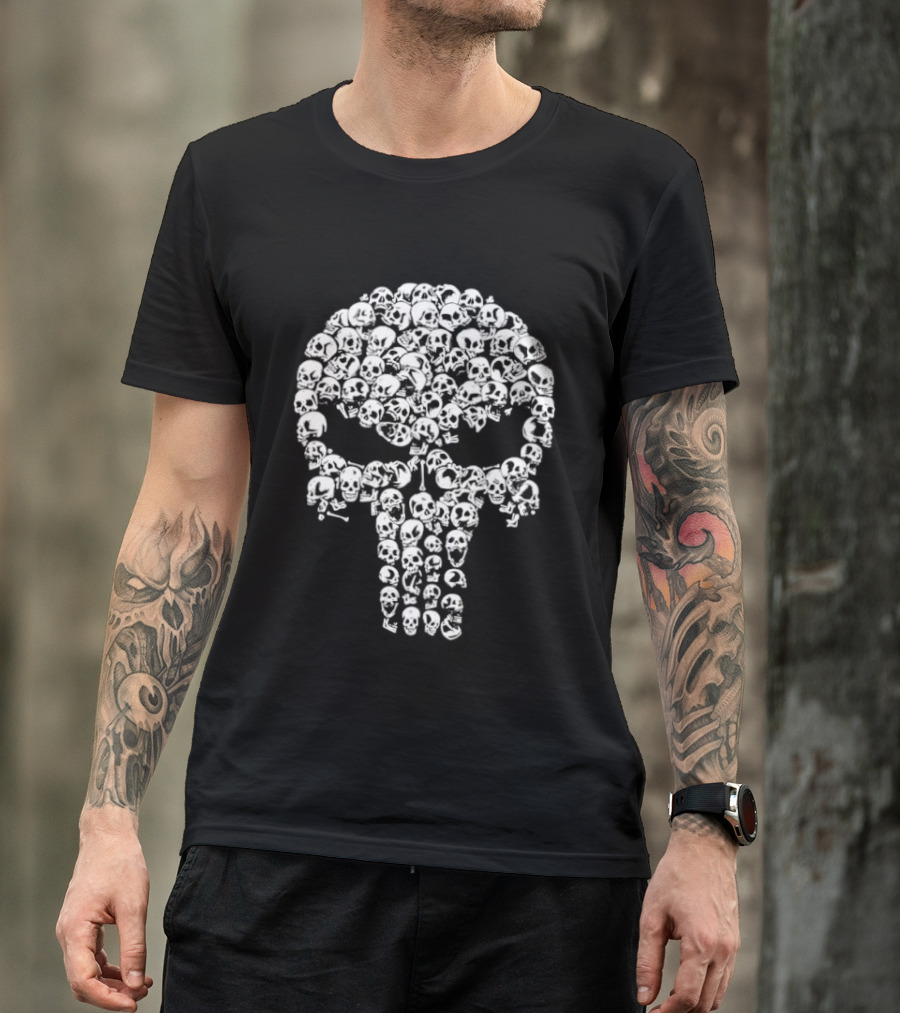 The Punisher Skull Made Of Bullets T-Shirt