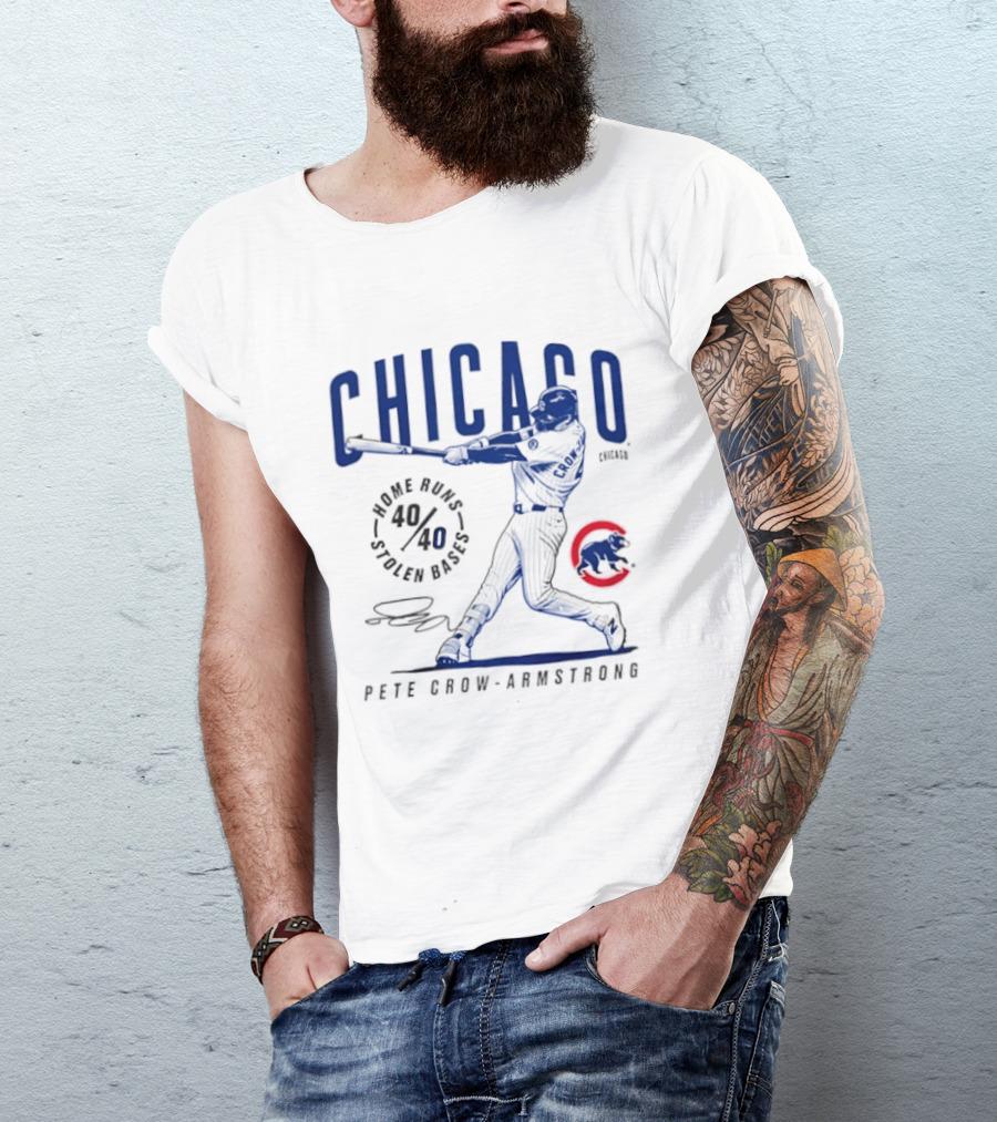 Chicago Cubs Home Runs Stolen Bases Pete Crow Armstrong 40.40 Legacy T-Shirt