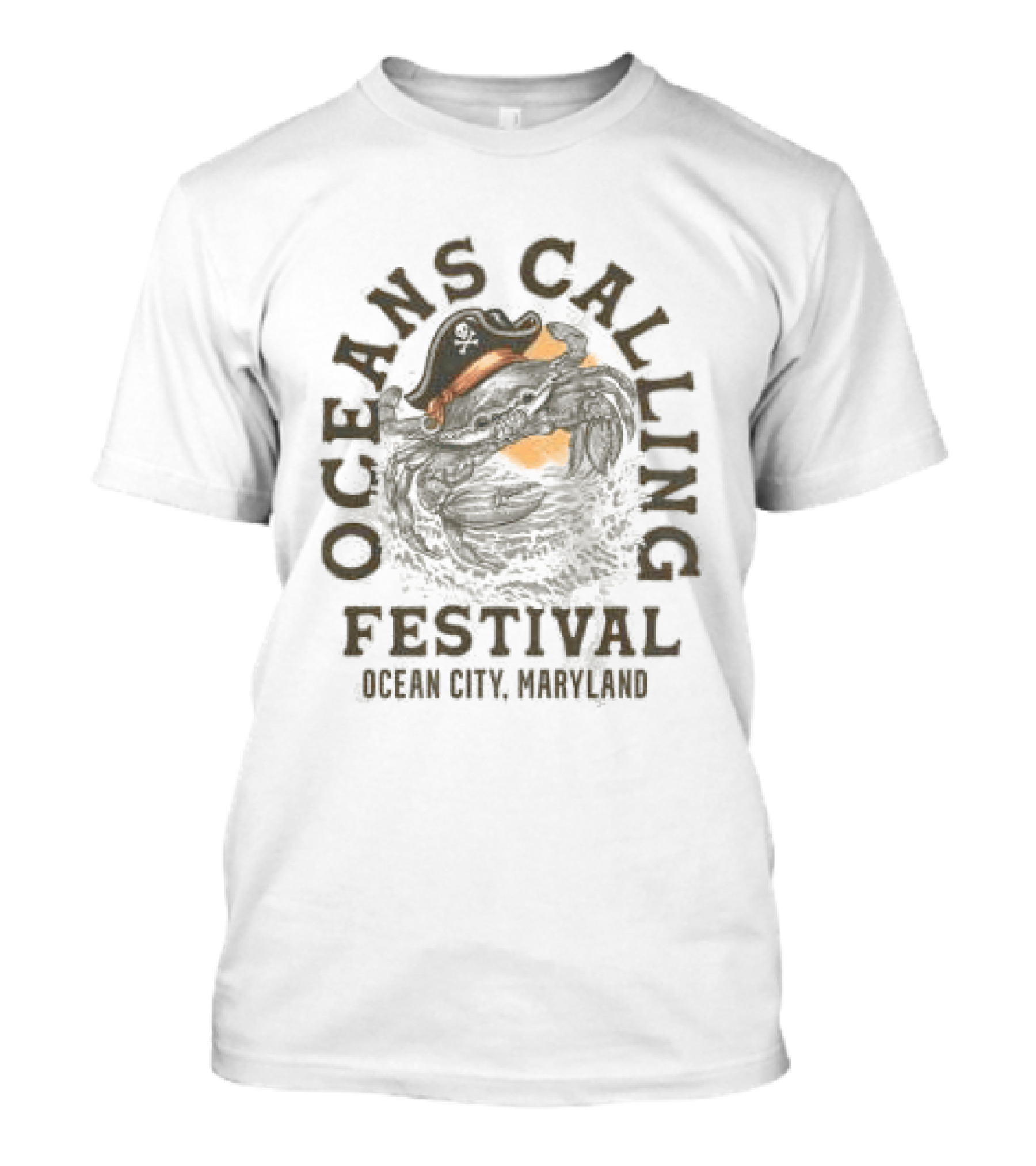 Oceans Calling Festival Crab Captain Lineup Ocean City Maryland T-Shirt