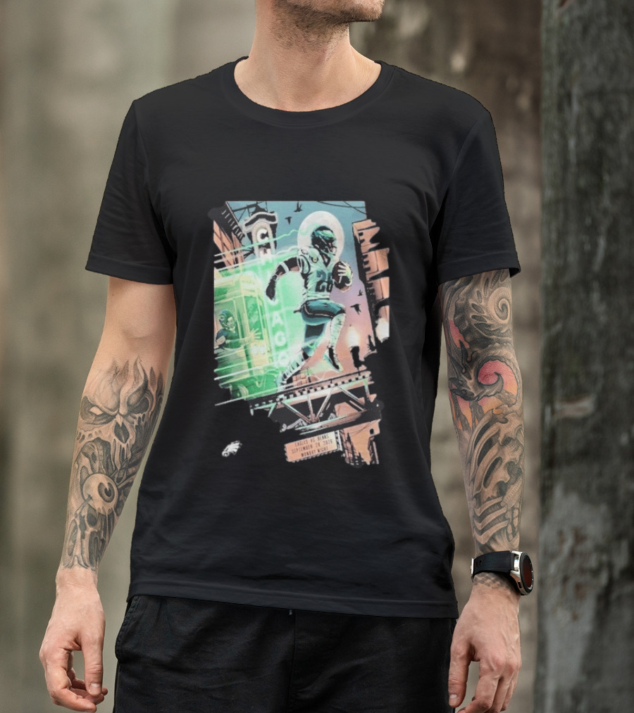 Chicago Bears Eagles Clash Philadelphia Skyline September 28 2026 Monday Night Football T-Shirt