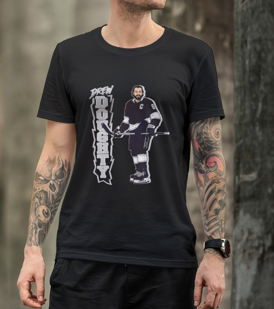 Drew Doughty Captain 8 Los Angeles Kings Hockey Vertical T-Shirt