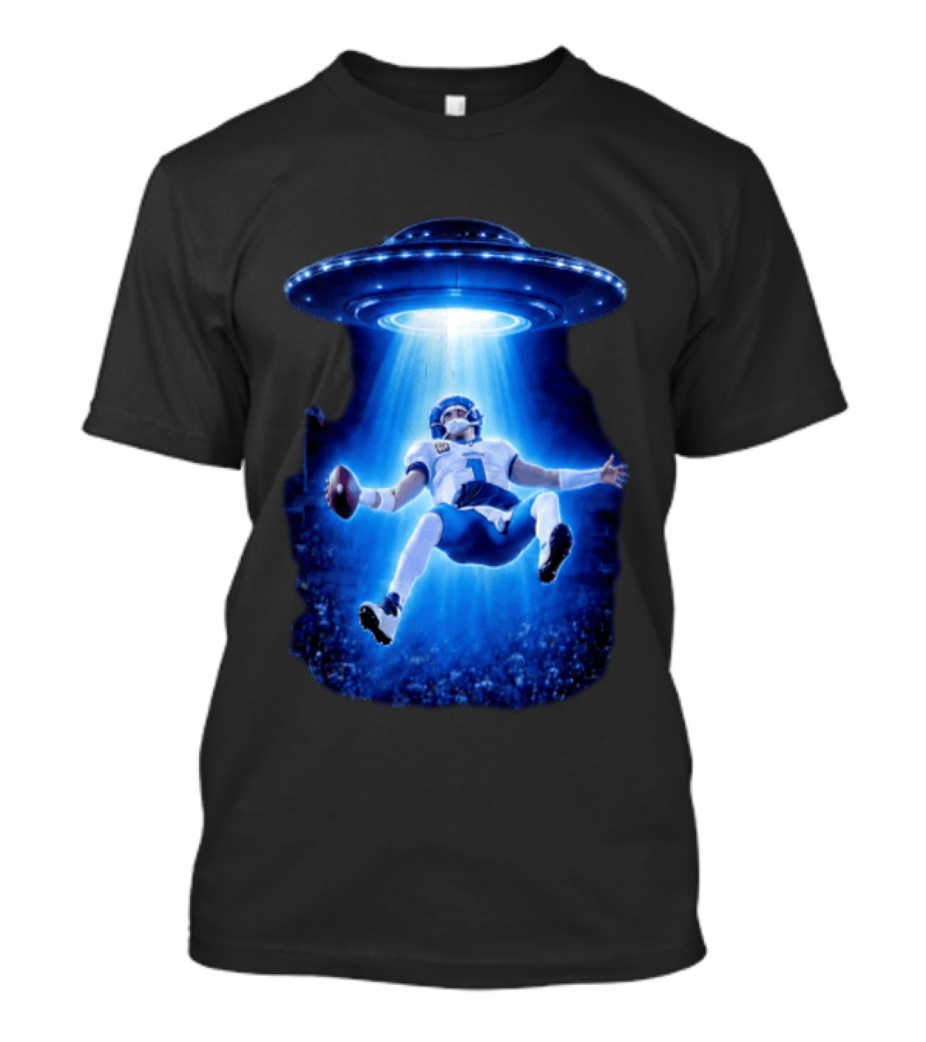 Jalen Hurts Memes UFO Abduction Football Player Beam Fantasy T-Shirt