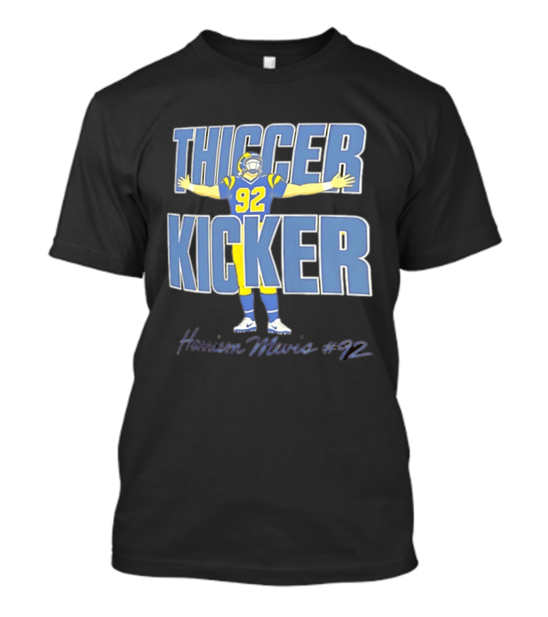 Harrison Mevis Thiccer Kicker 92 Los Angeles Rams T-Shirt