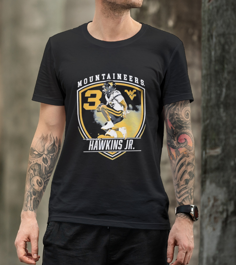Mountaineers Hawkins Jr. 3 West Virginia WV T-Shirt