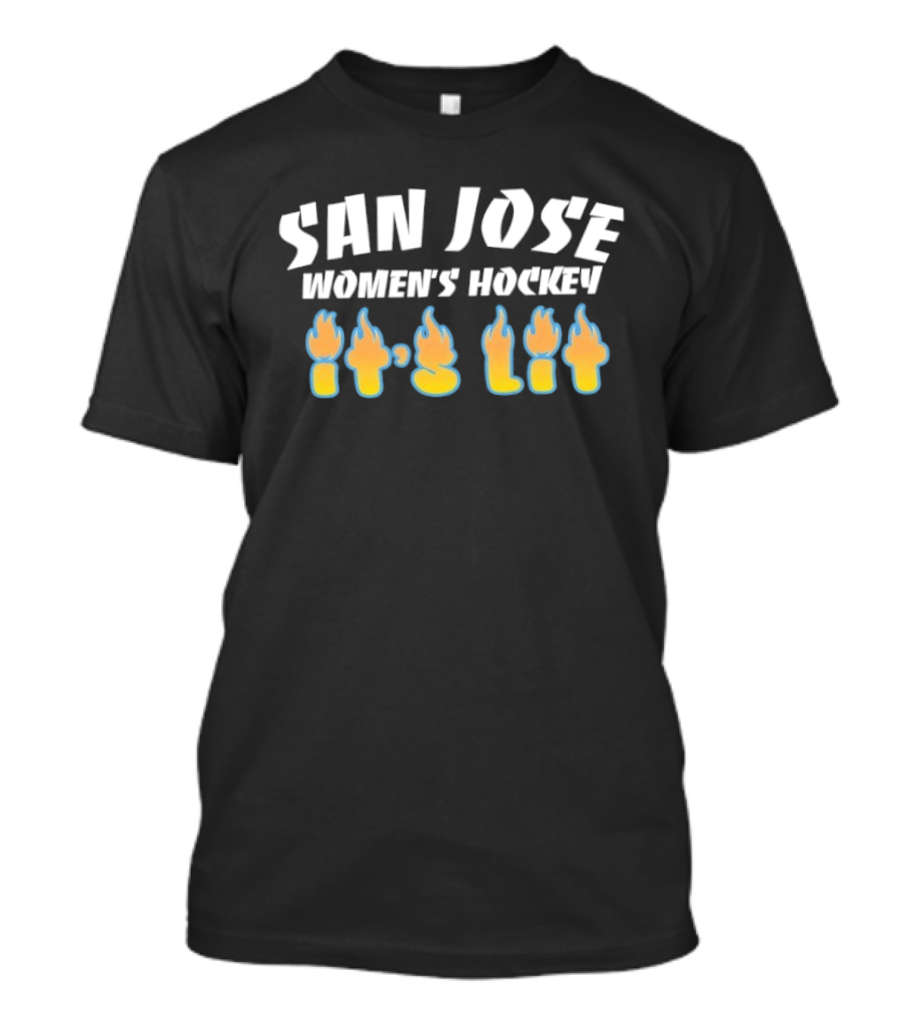 San Jose Women's Hockey It's Lit Flames T-Shirt