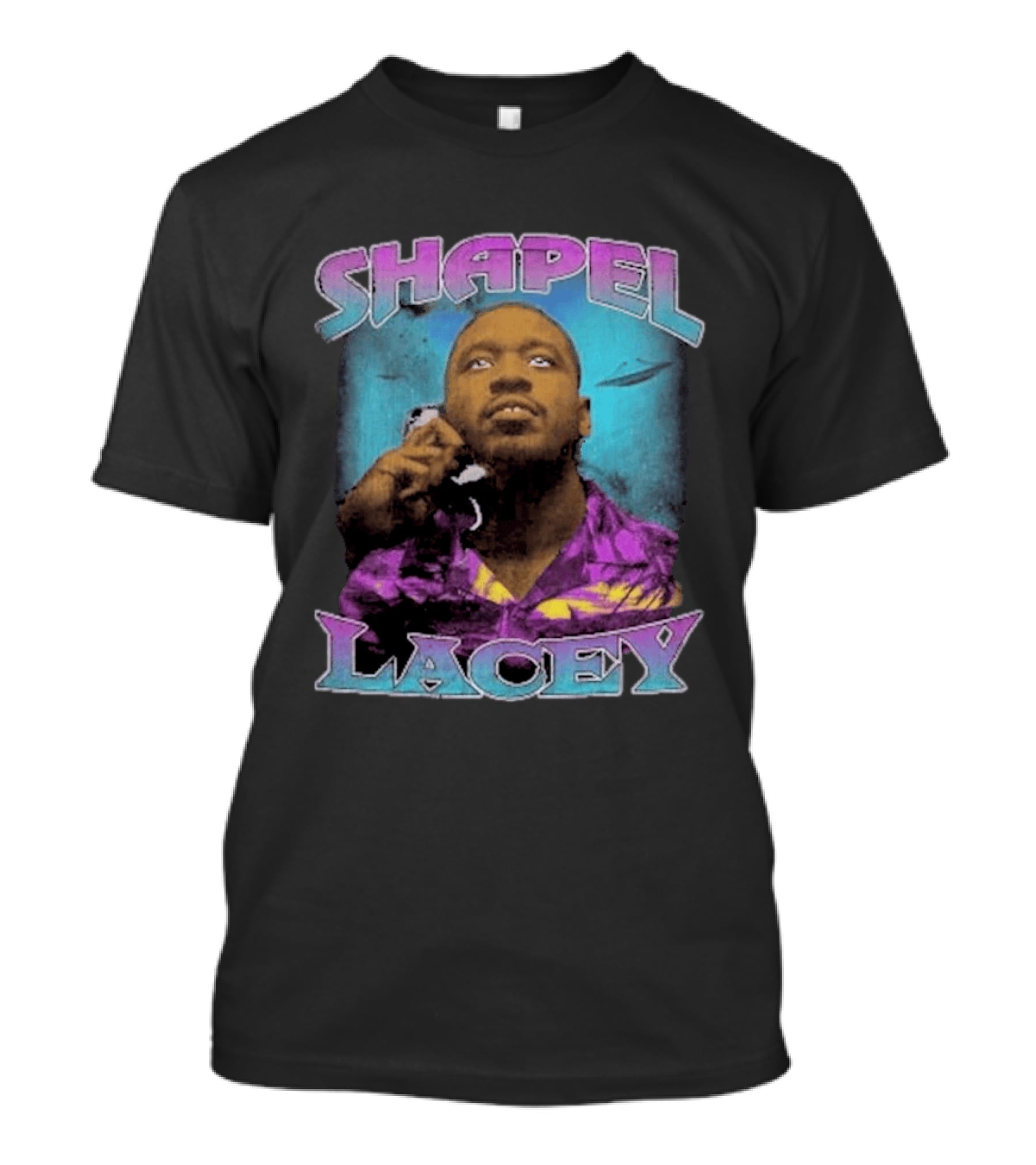 Shapel Lacey Vintage Style Purple Motif T-Shirt