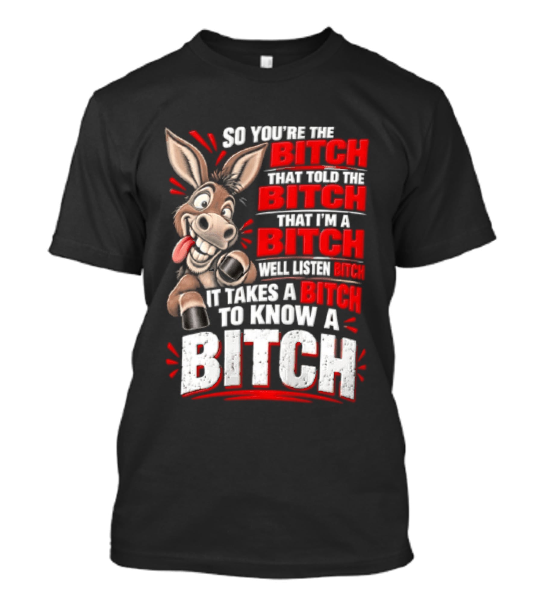 So You're The Bitch That Told The Bitch That I'm A Bitch Well Listen Bitch It Takes A Bitch To Know A Bitch T-Shirt