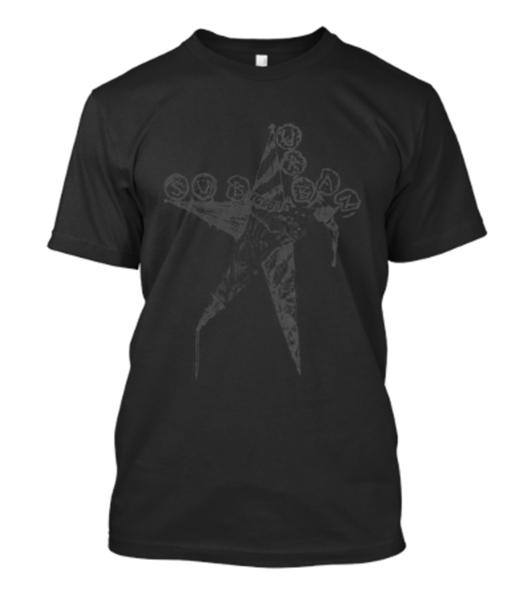 Sub Urban Store Artistic Scissors Star Black T-Shirt
