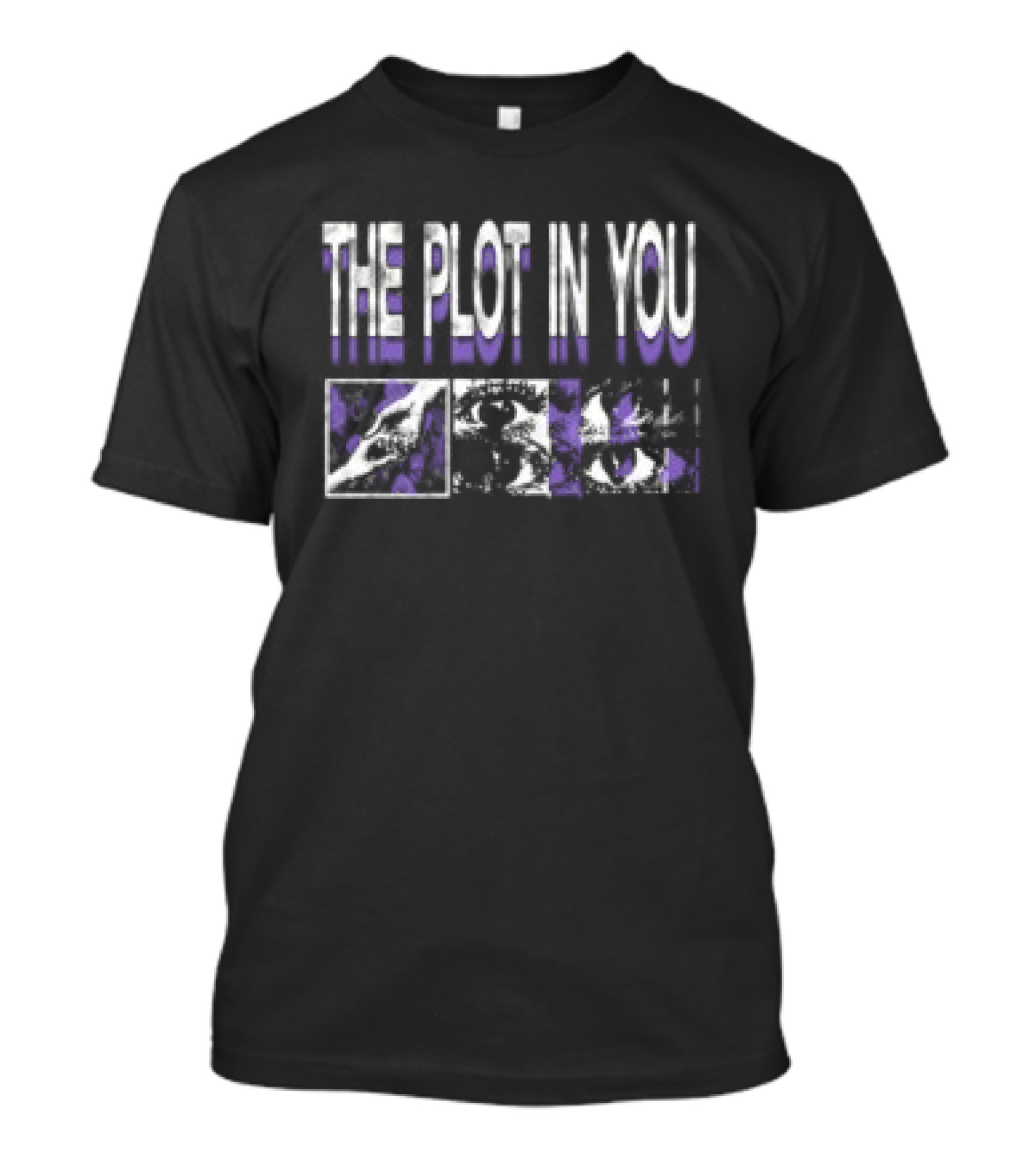 The Plot In You Closure Skull Purple White T-Shirt