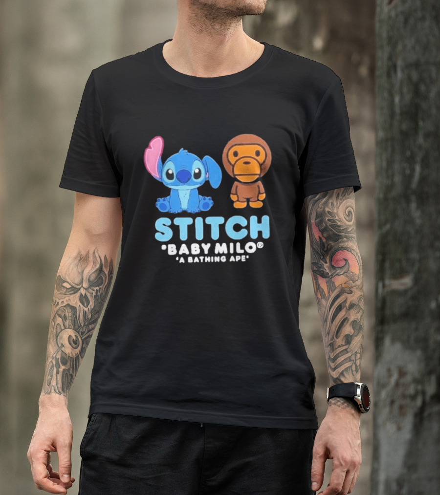 Bape X Disney Stitch Baby Milo A Bathing Ape Collab 2026 T-Shirt