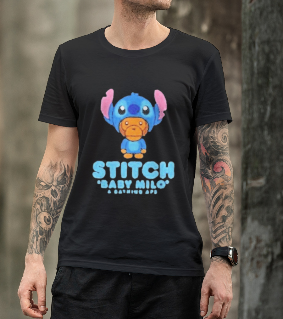 Original Bape X Disney Stitch Baby Milo Collaboration 2026 T-Shirt