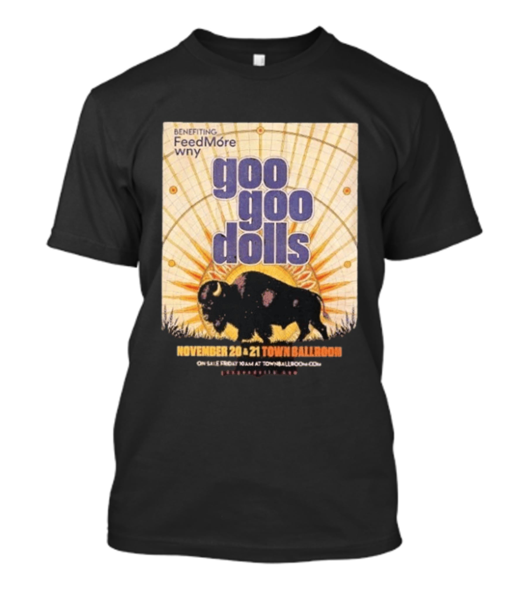 Goo Goo Dolls Town Ballroom Buffalo Event November 20 21 2026 Benefiting FeedMore WNY T-Shirt