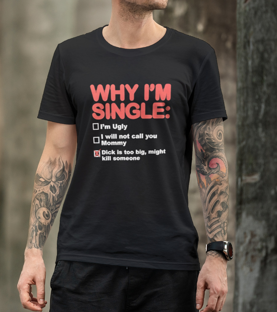 Why I'm Single I'm Ugly I Will Not Call You Mommy Dick Is Too Big Might Kill Someone T-Shirt