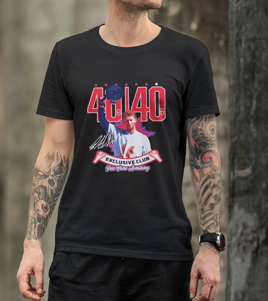 40 40 Club Curtain Call Pete Crow Armstrong Exclusive Chicago Cubs T-Shirt